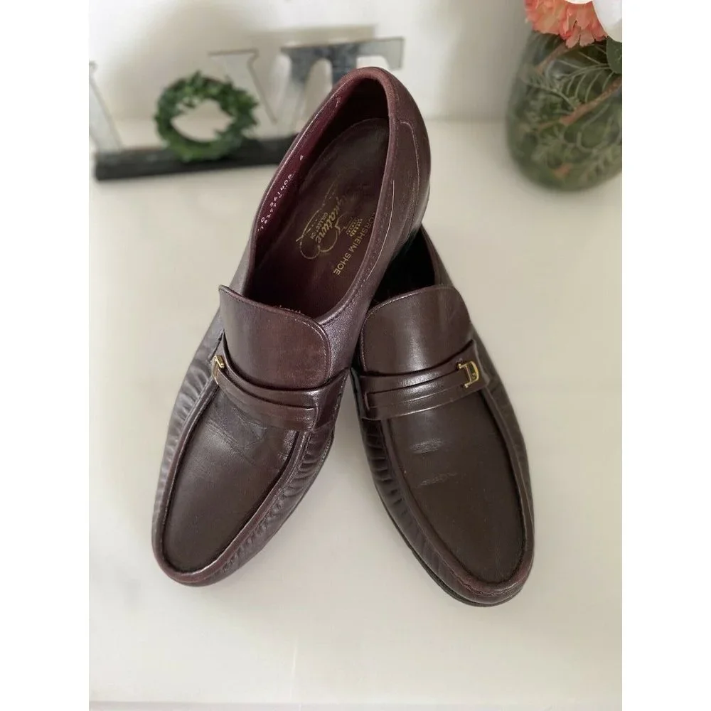 Florsheim Comfortech Signature Men's Shoes 10.5C Burgundy Loafers Dress Slip On‎